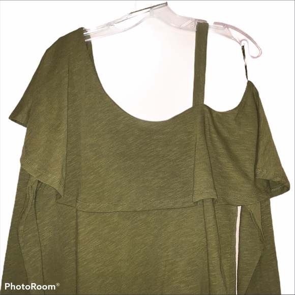 Anthropologie M Holly Asymmetrical Ruffle Top - Picture 4 of 8